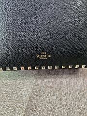 Forubags Valentino Garavani Rockstud Soft Cowhide Hobo Handbag Black – 50031S# – 27×7×25 cm - 4