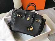 Forubags Hermes Birkin Tote Bag Black Golden 13x18x25 cm - 1