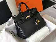 Forubags Hermes Birkin Tote Bag Black Golden 13x18x25 cm - 3