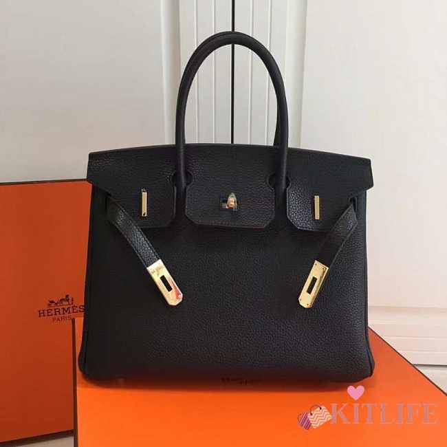 Forubags Hermes Birkin Tote Bag Black Golden - 40x29x20 cm - 1