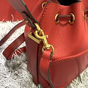 Forubags Valentino Vlogo Walk Calfskin Bucket Bag Red  – 2054 – 15×10×20 cm - 4