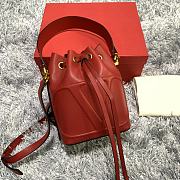 Forubags Valentino Vlogo Walk Calfskin Bucket Bag Red  – 2054 – 15×10×20 cm - 6