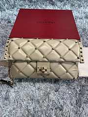 Forubags Valentino Rockstub Imported Lambskin Leather Shoulder Bag Beige – 0058 – 15×10×27 cm - 1