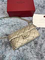 Forubags Valentino Rockstub Imported Lambskin Leather Shoulder Bag Beige – 0058 – 15×10×27 cm - 6