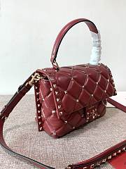 Forubags Valentino Candystub Genuine Bag Gold Hardware Bordeaux Red – 0055 – 23×11×17 cm - 4