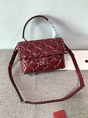Forubags Valentino Candystub Genuine Bag Gold Hardware Bordeaux Red – 0055 – 23×11×17 cm - 3