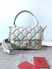 Forubags Valentino Candystub Genuine Bag Gold Hardware Bordeaux White – 0055 – 23×11×17 cm - 1