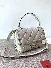 Forubags Valentino Candystub Genuine Bag Gold Hardware Bordeaux White – 0055 – 23×11×17 cm - 5