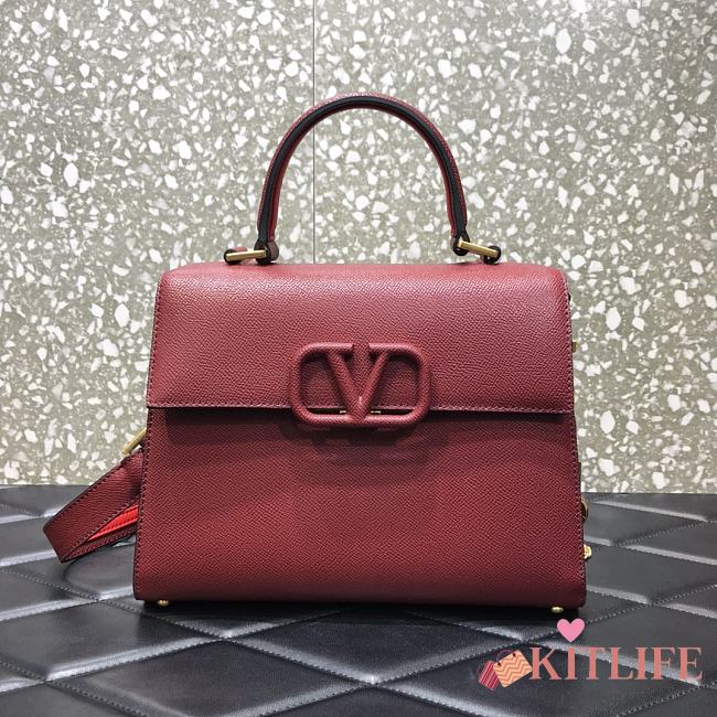 Forubags Valentino Garavani VSling Handbag Bordeaux – 2828# – 25.5x12x19 cm - 1