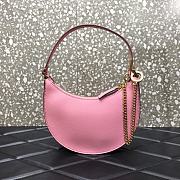 Forubags Valentino Garavani Vsling Plaque Hobo Bag Pink – 0707# – 20x5x12 cm - 6