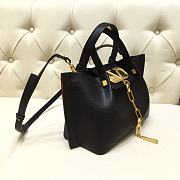 Forubags Valentino Garavani Escape Pebbled Calfskin Shopping Bag Black – 2070# – 31x25x15 cm - 3