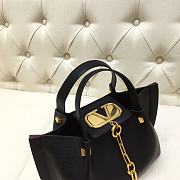 Forubags Valentino Garavani Escape Pebbled Calfskin Shopping Bag Black – 2070# – 31x25x15 cm - 4