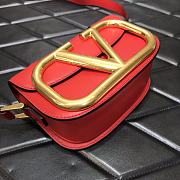 Forubags Valentino Garavani SuperVee Calf  Leather Crossbody Small Bag Red – 3008# – 18x13x7 cm - 3