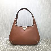 Forubags Valentino Garavani Twinkle Studs Grained Calfskin Brown – 20077# – 36x23x4 cm - 1