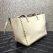 Forubags Valentino Double-Sided Grain Cowhide Shopping Bag White – 3030# – 33 cm - 3