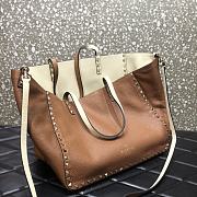 Forubags Valentino Double-Sided Grain Cowhide Shopping Bag White – 3030# – 33 cm - 5