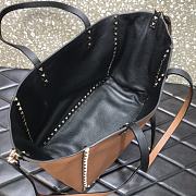 Forubags Valentino Double-Sided Grain Cowhide Shopping Bag Brown – 3030# – 33 cm - 4
