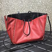 Forubags Valentino Double-Sided Grain Cowhide Shopping Bag Red – 3030# – 33 cm - 6