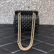 Forubags Valentino Garavani Rockstud Spike Bag Black – 0123# –20 cm - 3