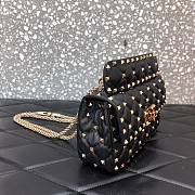 Forubags Valentino Garavani Rockstud Spike Bag Black – 0123# –20 cm - 4