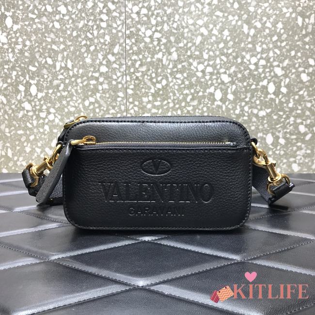 Forubags Valentino Garavani Identity Print Crossbody Belt Bag Black – 0952# – 19x4x10cm - 1