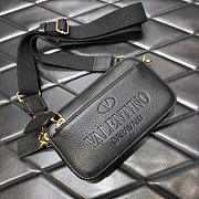 Forubags Valentino Garavani Identity Print Crossbody Belt Bag Black – 0952# – 19x4x10cm - 2