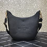 Forubags Valentino Garavani Identity calfskin HOBO Handbag Black – 0957# – 30x9x27 cm - 1
