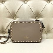 Kitlife Plain Weave Calfskin Crossbody Bag Gold Dove Grey – 18x6x12 cm - 1