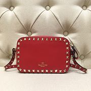 Kitlife Plain Weave Calfskin Crossbody Bag Red – 18x6x12 cm - 1