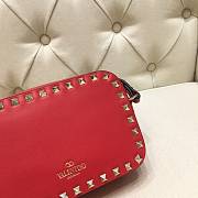 Kitlife Plain Weave Calfskin Crossbody Bag Red – 18x6x12 cm - 6