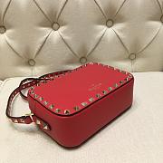 Kitlife Plain Weave Calfskin Crossbody Bag Red – 18x6x12 cm - 3