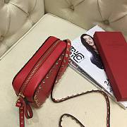 Kitlife Plain Weave Calfskin Crossbody Bag Red – 18x6x12 cm - 2