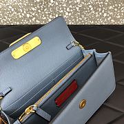 Forubags Valentino V Gold Chain Handbag Blue – 0093# – 20x5.5x10 cm - 2