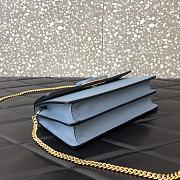 Forubags Valentino V Gold Chain Handbag Blue – 0093# – 20x5.5x10 cm - 3