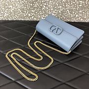 Forubags Valentino V Gold Chain Handbag Blue – 0093# – 20x5.5x10 cm - 4