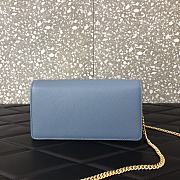 Forubags Valentino V Gold Chain Handbag Blue – 0093# – 20x5.5x10 cm - 6