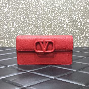 Forubags Valentino V Gold Chain Handbag Red – 061# – 20x5.5x10 cm