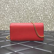 Forubags Valentino V Gold Chain Handbag Red – 061# – 20x5.5x10 cm - 3