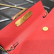Forubags Valentino V Gold Chain Handbag Red – 061# – 20x5.5x10 cm - 4