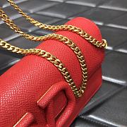 Forubags Valentino V Gold Chain Handbag Red – 061# – 20x5.5x10 cm - 6