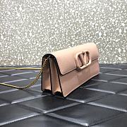Forubags Valentino V Gold Chain Handbag Pink – 061# – 20x5.5x10 cm - 4