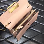 Forubags Valentino V Gold Chain Handbag Pink – 061# – 20x5.5x10 cm - 5