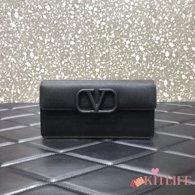 Forubags Valentino V Gold Chain Handbag Black – 061# – 20x5.5x10 cm - 1