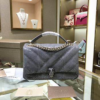 Forubags Bvlgari Grey Snake Handbag - 287993 – 22.5x15x10 cm