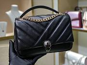 Forubags Bvlgari Serpenti Cabochon Handbag Black - 287993 – 22.5x15x10 cm - 3