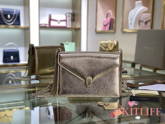 Forubags Bvlgari Serpenti Multichain Handbag Shallow Melting Gold  – 290545 – 19x13.5x6 cm - 1