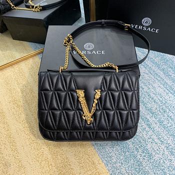 Forubags Versace Virtus Medusa Brown Embroidered Sheepskin Black – 2002– 24x9x16.5 cm