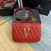 Versace Virtus Medusa Brown Embroidered Sheepskin Red – 2002– 24x9x16.5 cm - 1