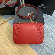 Versace Virtus Medusa Brown Embroidered Sheepskin Red – 2002– 24x9x16.5 cm - 6