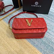 Versace Virtus Medusa Brown Embroidered Sheepskin Red – 2002– 24x9x16.5 cm - 5